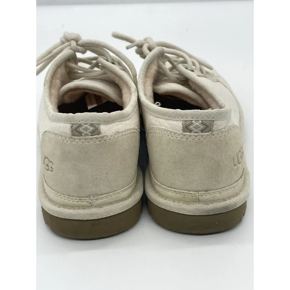 UGG Australia Men's Newmel Shoes Sz 8 Walking White Low Canvas Casual
